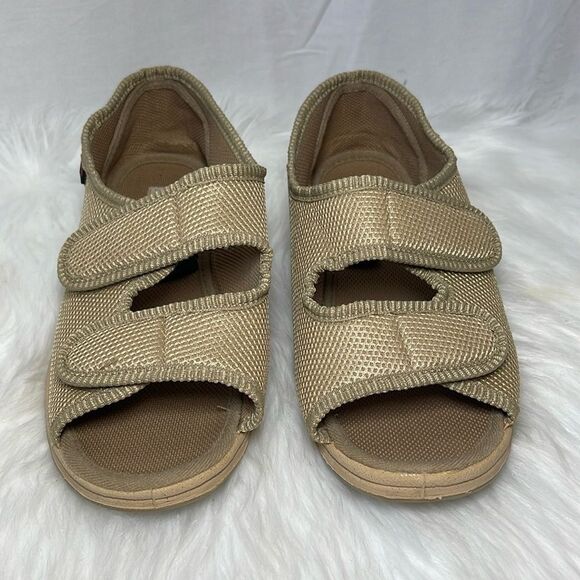 W Lesvago Beige Adjustable Diabetic/Edema/Arthritis Sz 8 - Picture 3 of 8